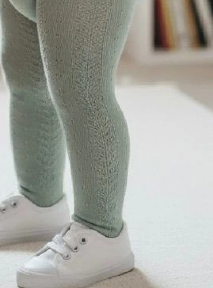 Openwork tights in Bruma pearl knit (495)