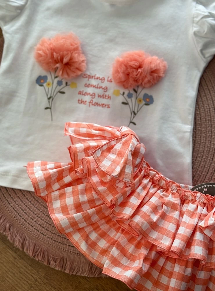 Orange Liberty Collection t-shirt and panties by Mon Petit Bonbon