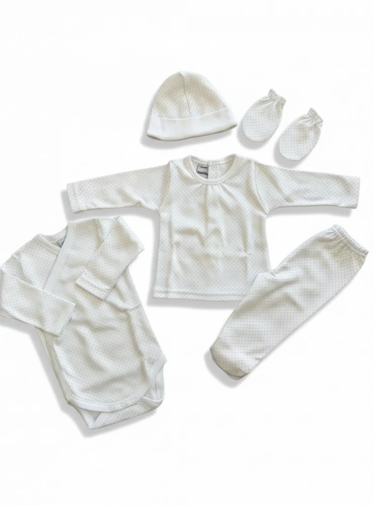 Pack Nacimiento blanco con topos azul o rosa