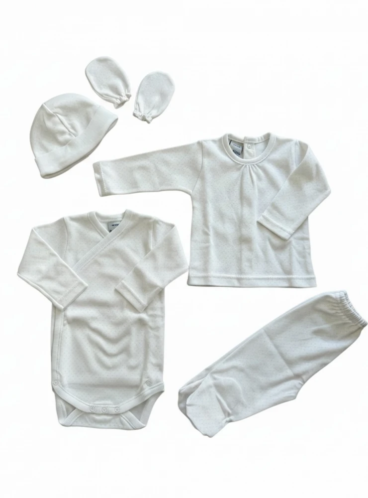 Pack Nacimiento blanco con topos azul o rosa