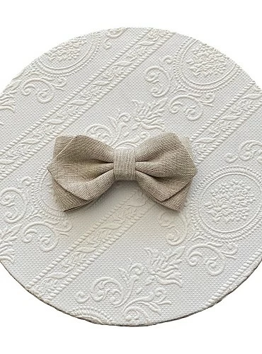 Pajarita de lino en tres colores.