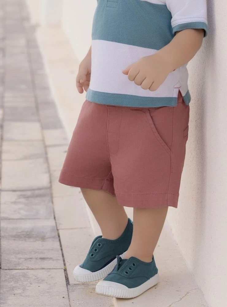 Pantalón corto de bebe color frambuesa
