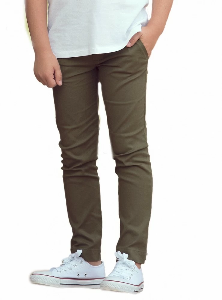 Faial Cava Subrayar Pantalon de loneta color verde militar. Muy original. | Lacasitadeblanca.es