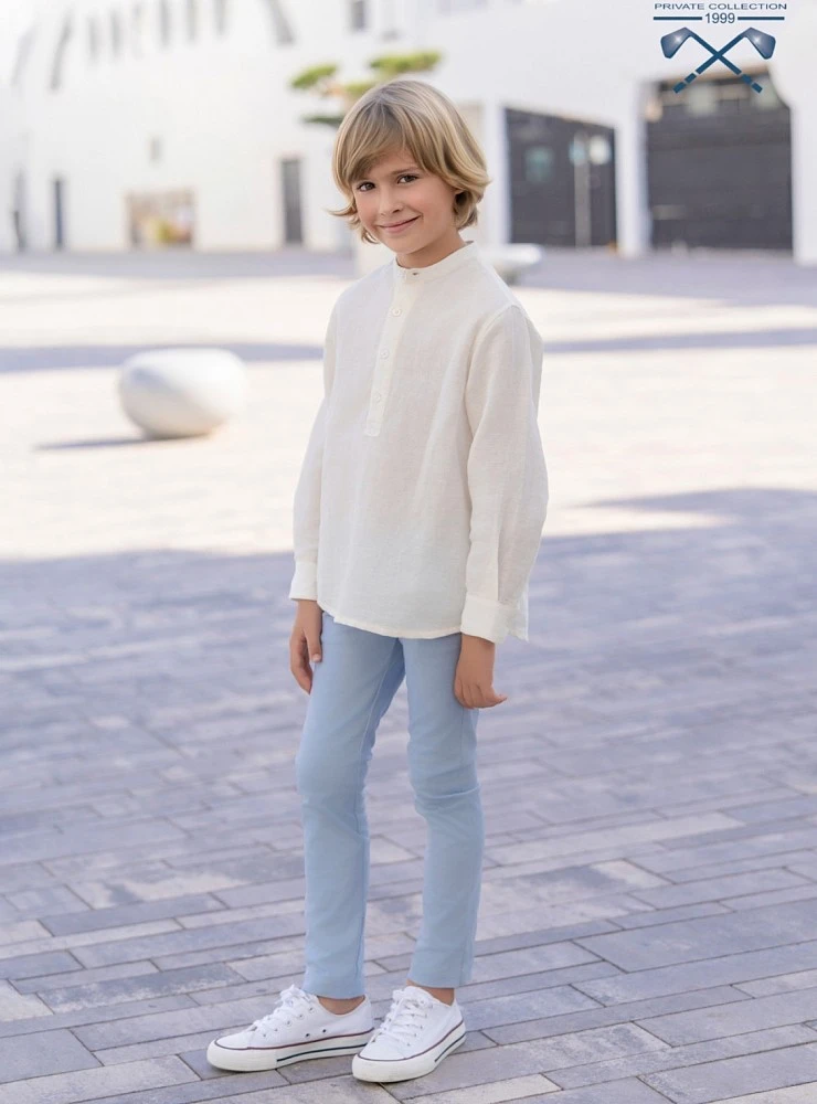 Pantalón pitillo para niño en dos colores