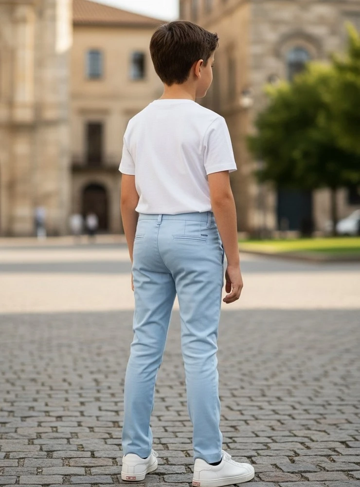 Pantalón pitillo para niño en dos colores