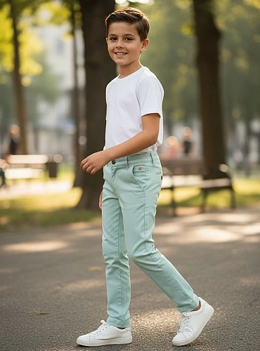 Pantalón pitillo para niño en dos colores