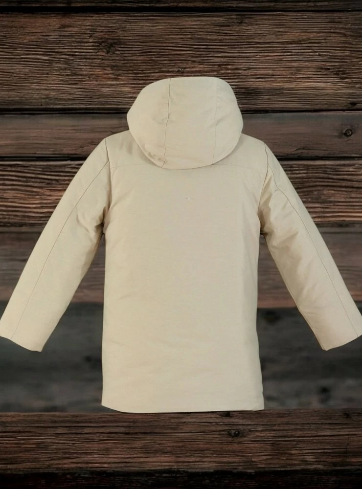 Parka para niño color beige