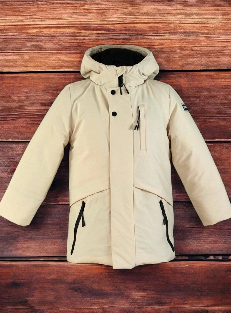Parka para niño color beige