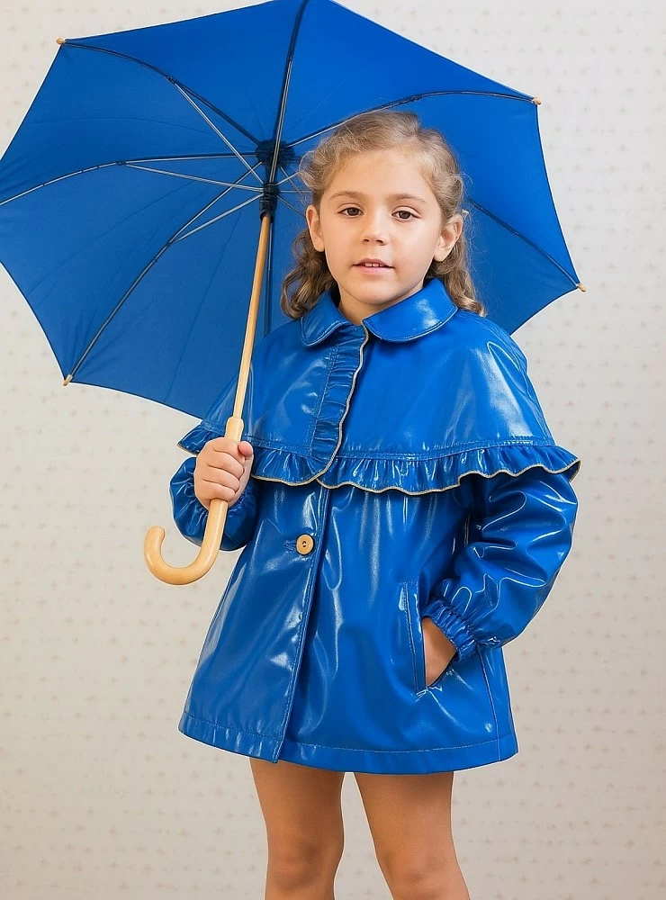 Patent leather coat with detachable hood from La Martinica