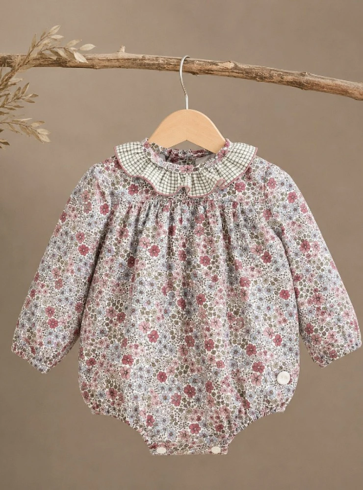 Pelele para niña Colección Liberty Malva