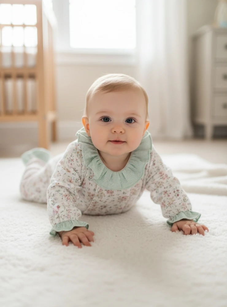 Pelele para niña de algodón colección Dulzura