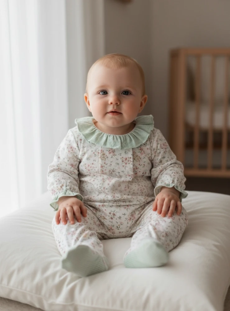 Pelele para niña de algodón colección Dulzura