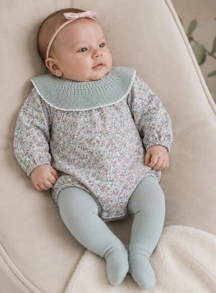 Pelele unisex con cuello de punto fino | Colección Valquiria