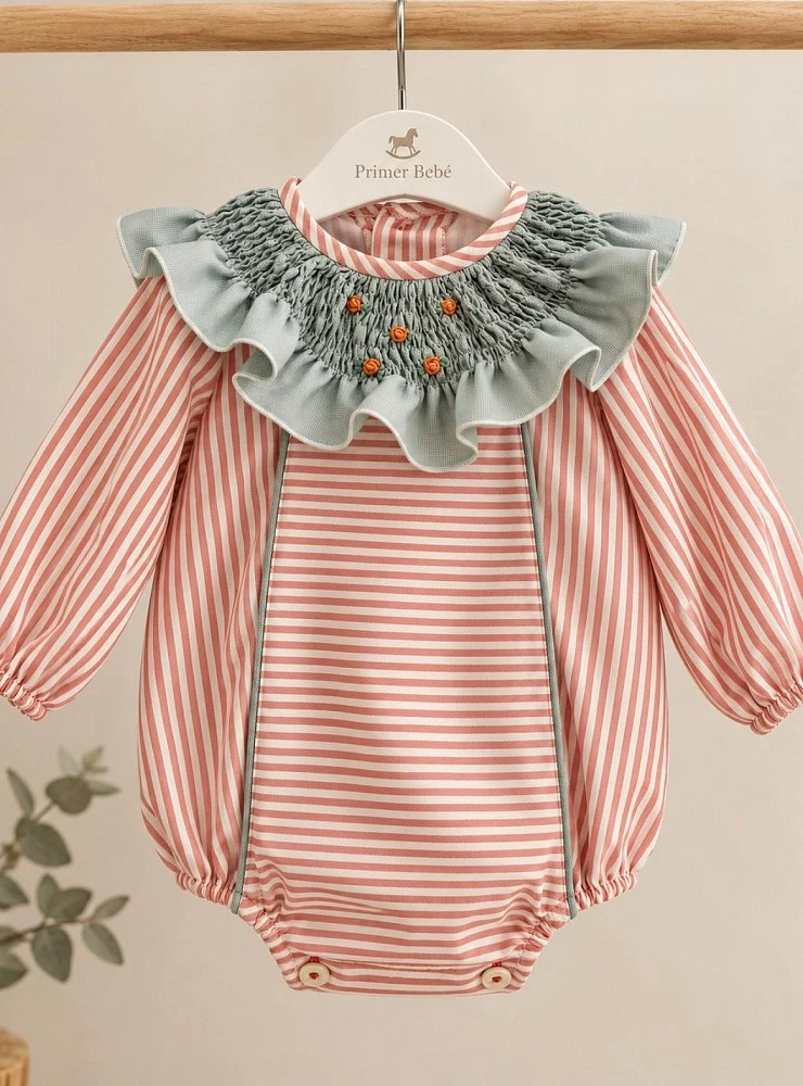 Pelele unisex de rayas Colección Mango