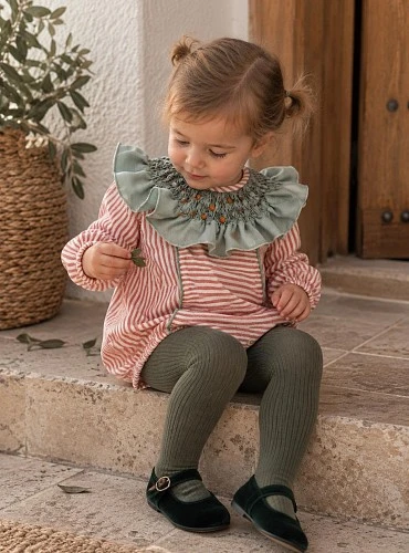 Pelele unisex de rayas Colección Mango