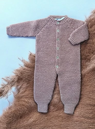 Pelele unisex en punto de arroz colección Mistral