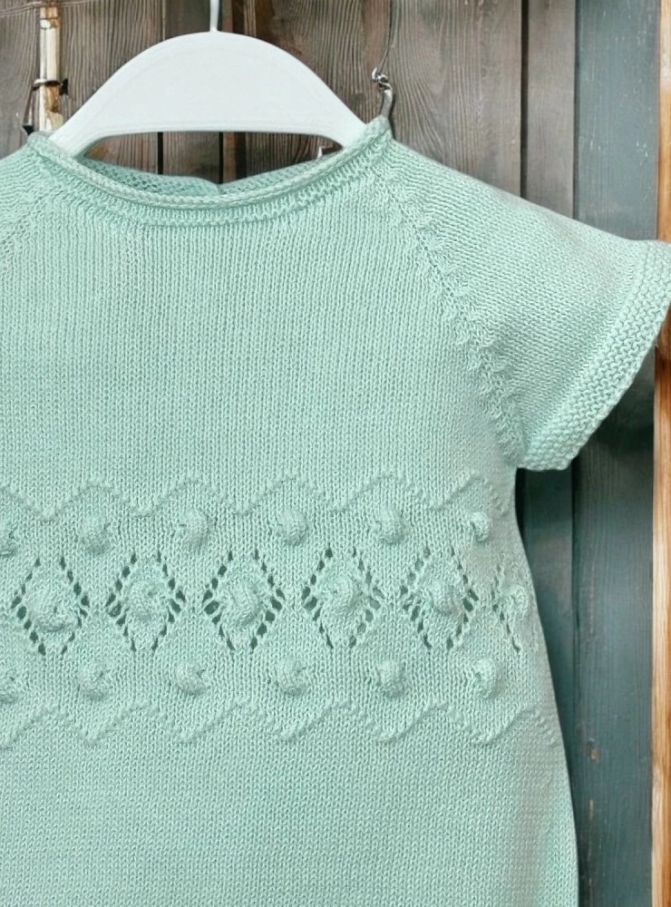 Pelele unisex verde menta de Algodón Orgánico