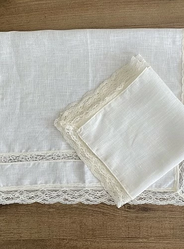 Personalized christening handkerchief or towel.