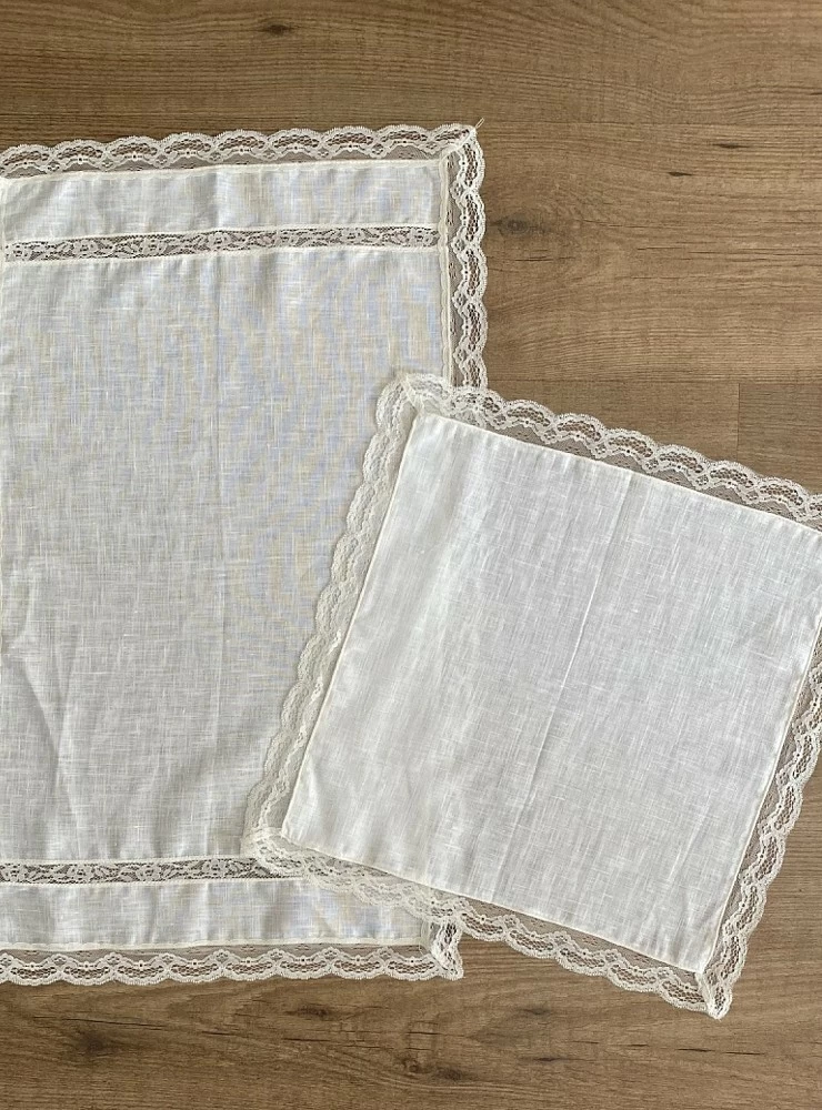 Personalized christening handkerchief or towel.