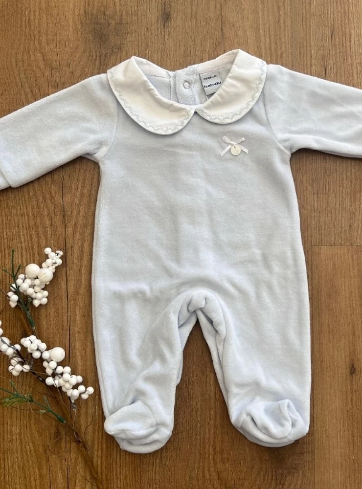 Pijama tundeado para niño con cuello bebé