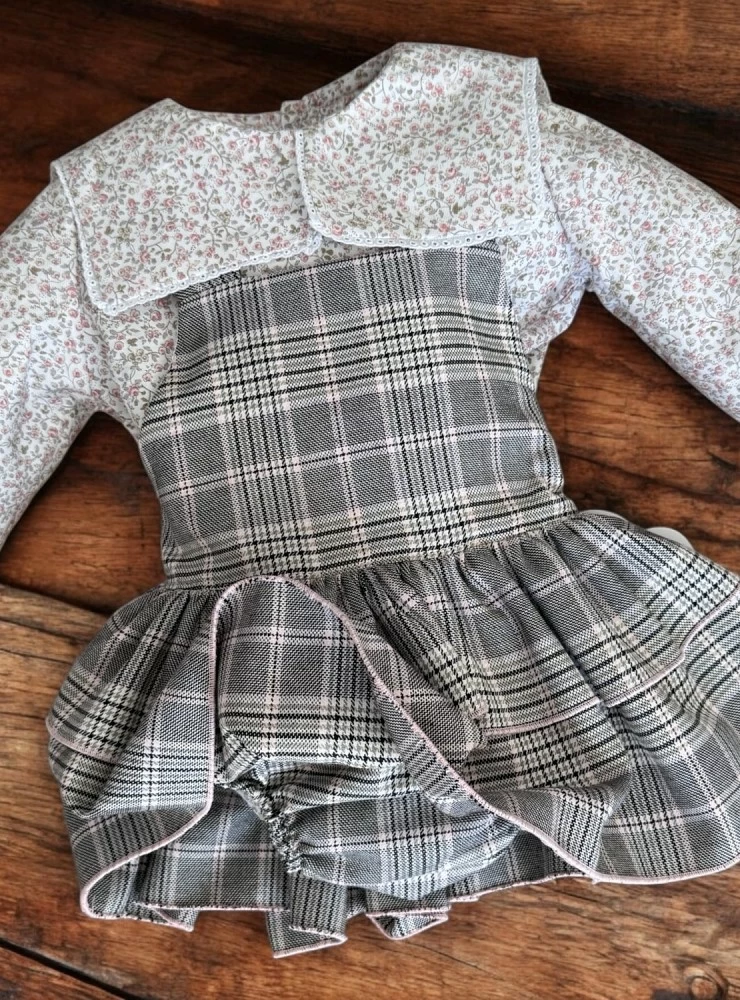 Pinafore and blouse set from the Winter Mist collection by La Peppa