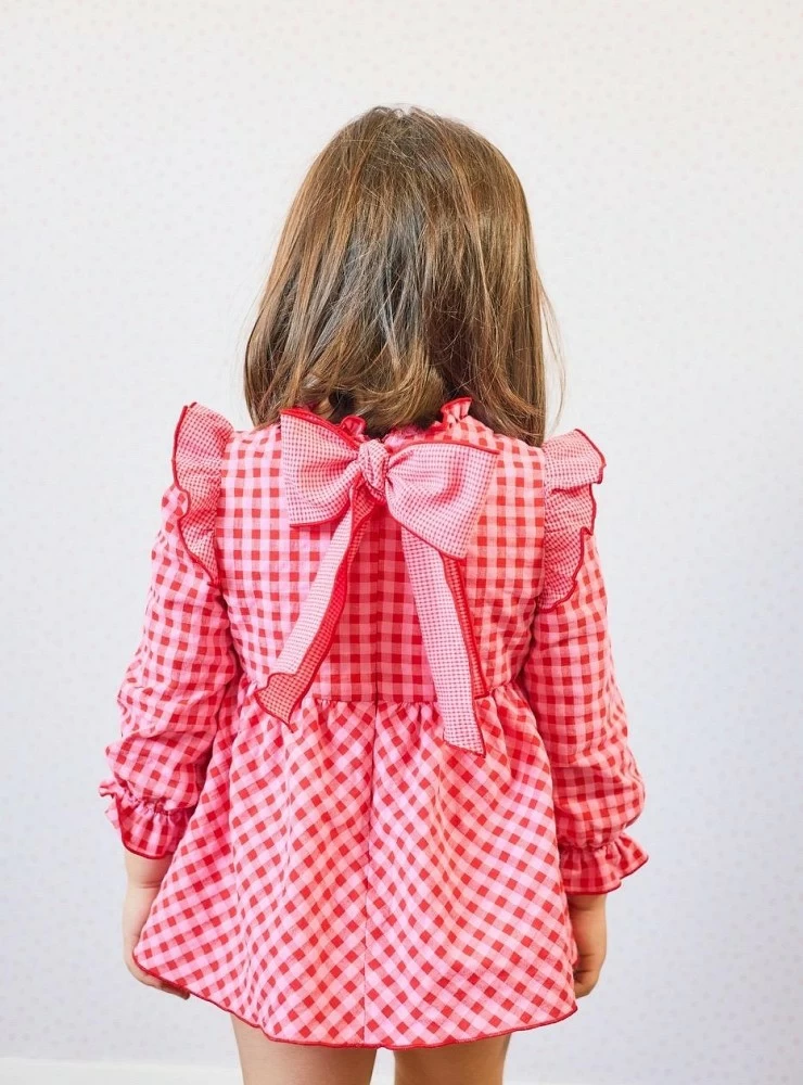 Pink Red collection dress and panties from La Martinica