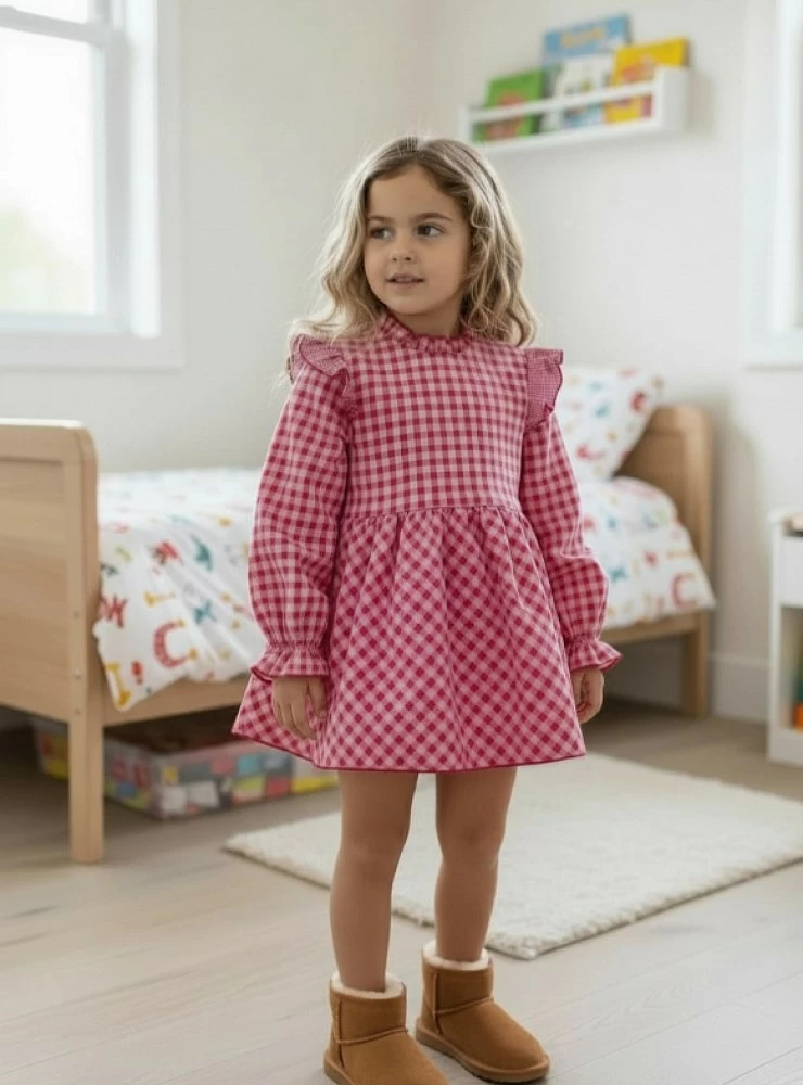 Pink Red collection dress and panties from La Martinica