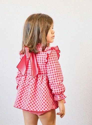 Pink Red collection dress and panties from La Martinica