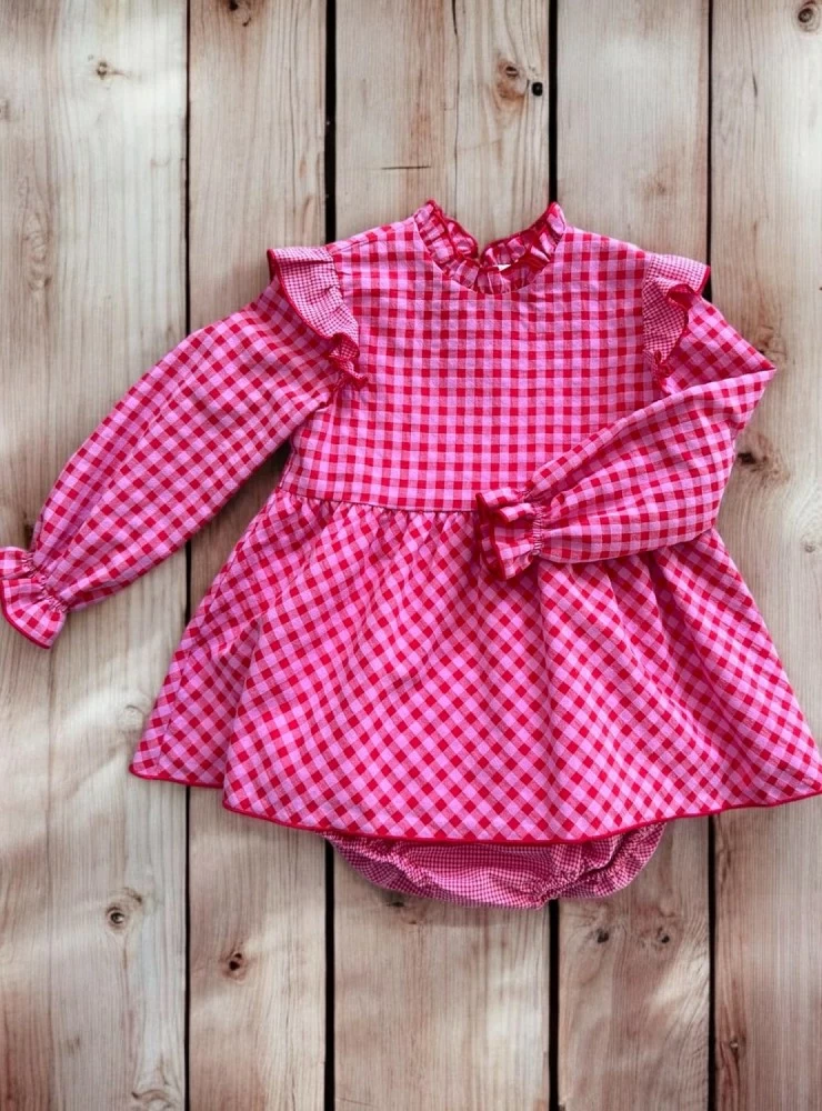 Pink Red collection dress and panties from La Martinica