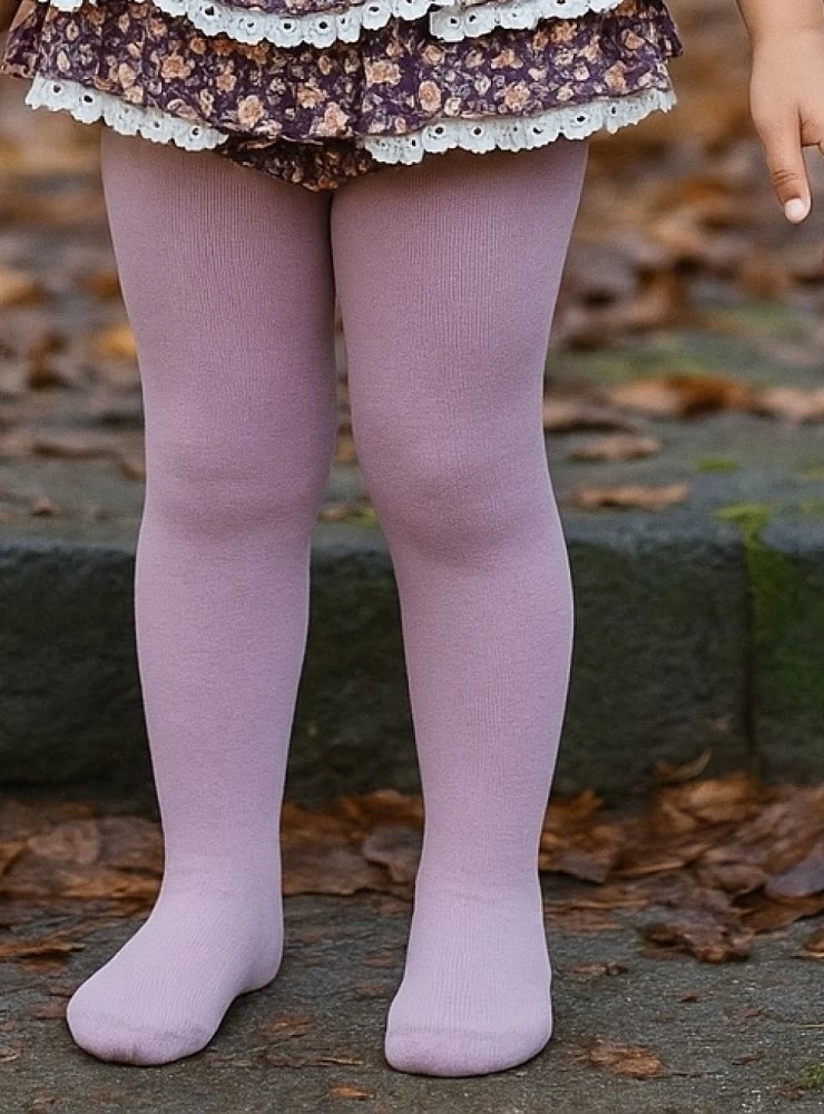 Plain knit leotard, Cóndor brand, color 130 Mother of Pearl