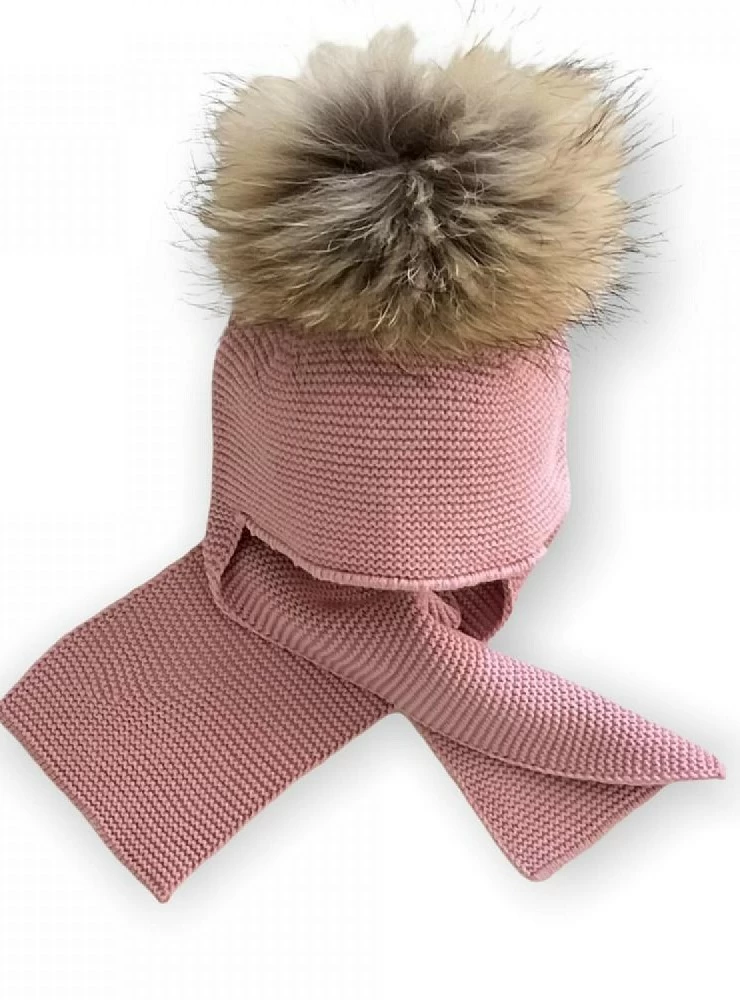 Pom Pom Scarf Hat