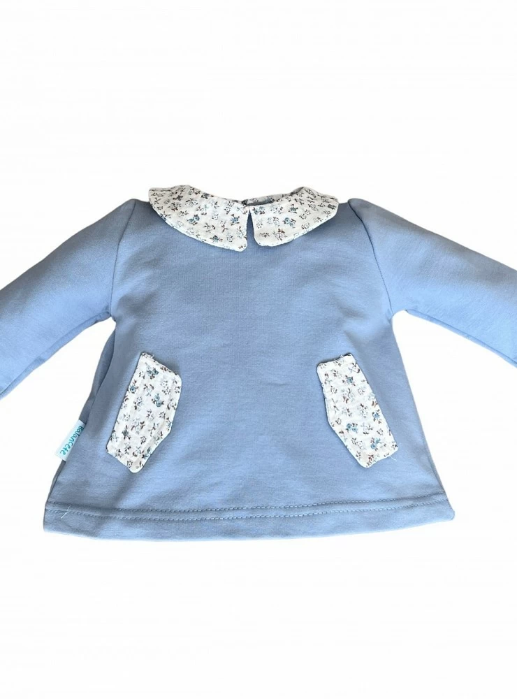 Powder blue unisex sweatshirt Bambina Collection
