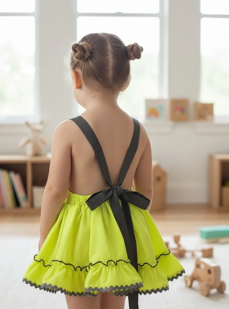 Ranita Falda vichy fluor Colección Lima