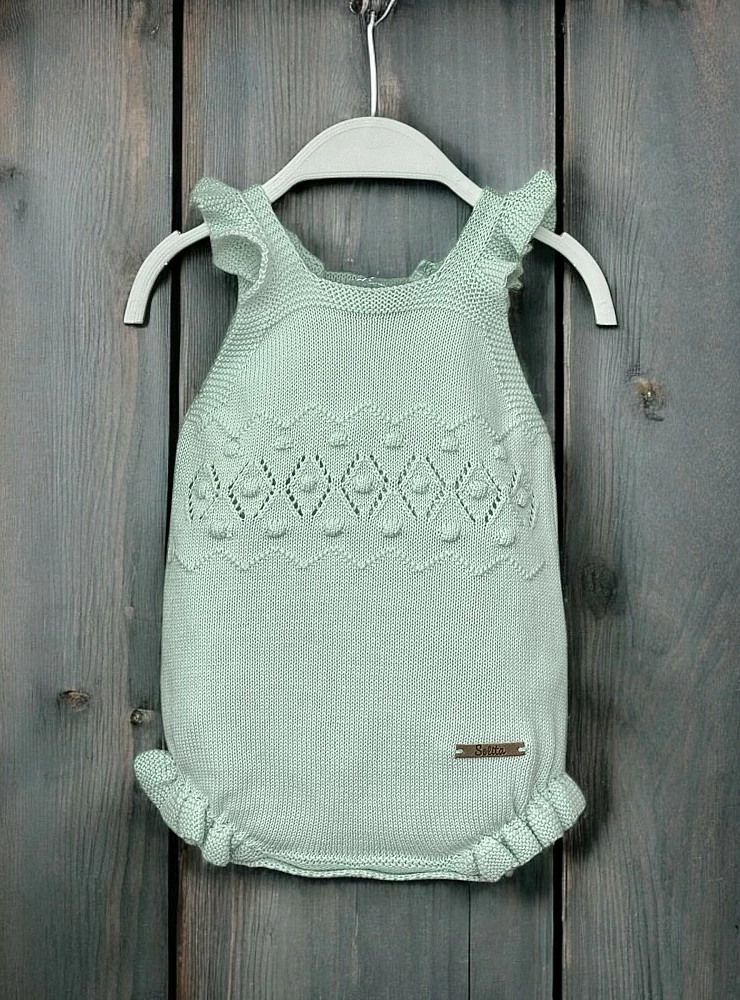 Ranita para niña color verde menta en algodón Orgánico