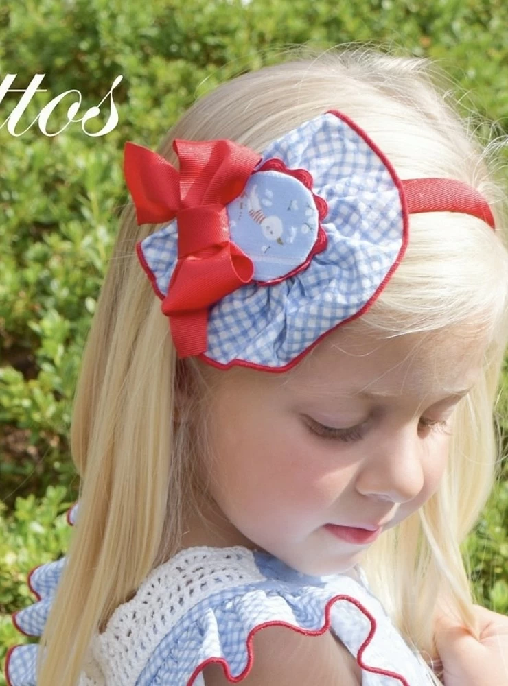 Red and blue headband Duckling Collection by Lolittos