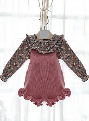 Romper and blouse set for girls, Cashmere collection