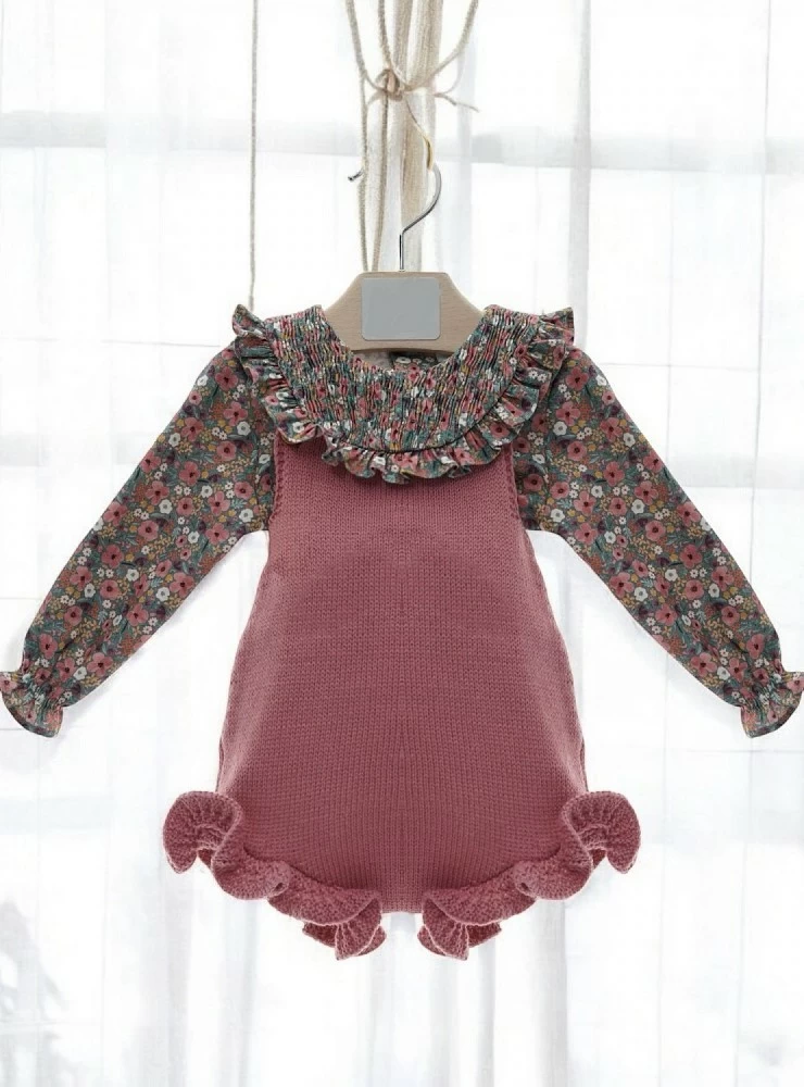 Romper and blouse set for girls, Cashmere collection