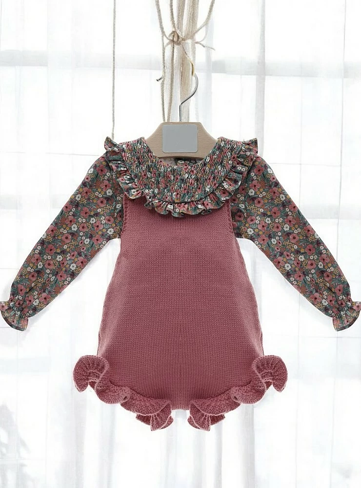 Romper and blouse set for girls, Cashmere collection