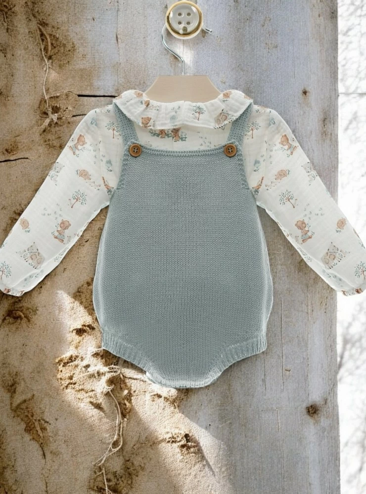 Romper and blouse set in two colors Muslin collection