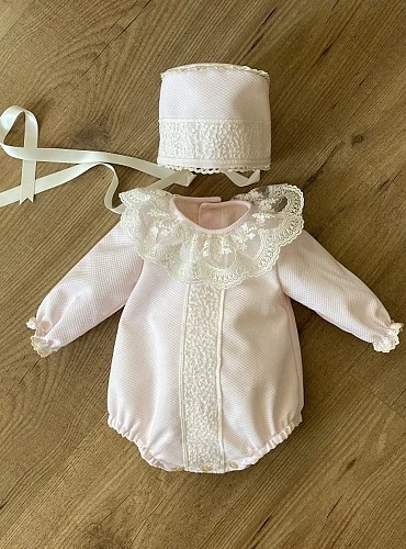 Romper and hood set made by hand. Various sizes
