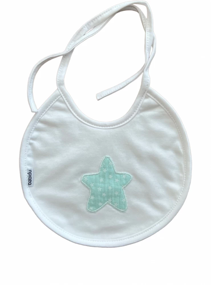 Round bib with star Diana collection