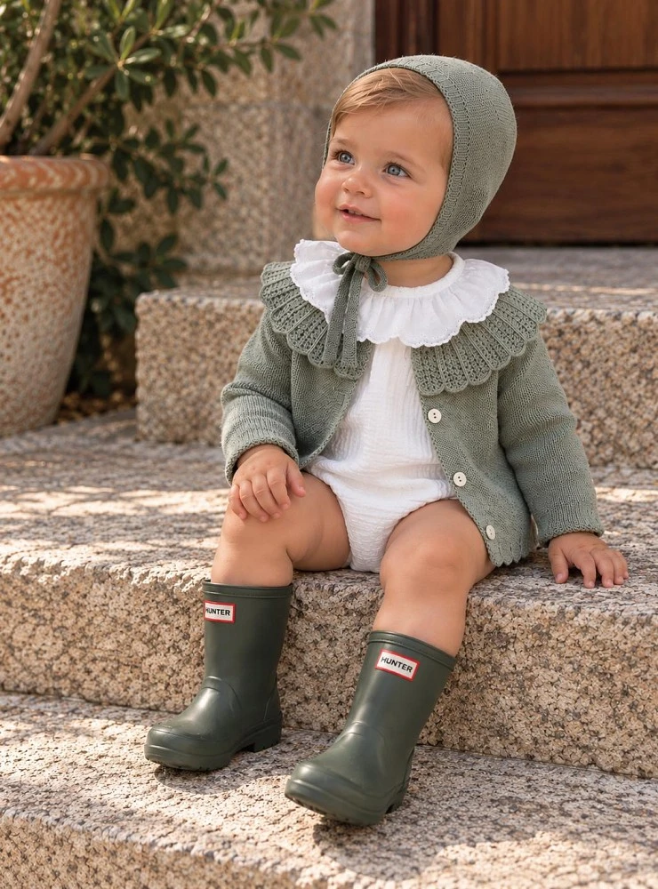Sage Green and White Look