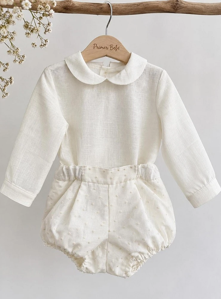 Serena Collection linen christening outfit for boys