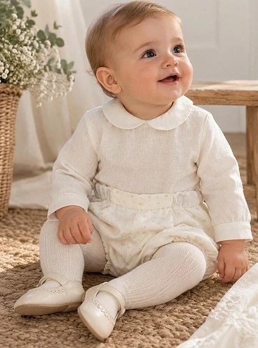 Serena Collection linen christening outfit for boys