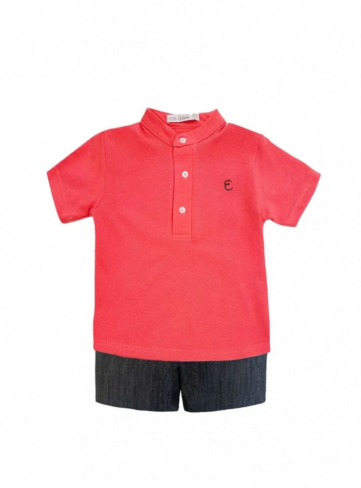 Set for boy polo shirt and pants Cherry collection by Eve Children