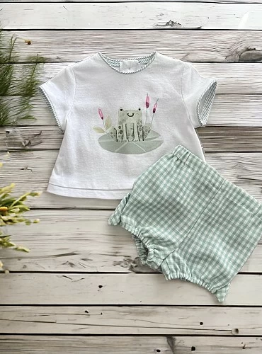 Set for boy, t-shirt and bloomers, Mermaid collection