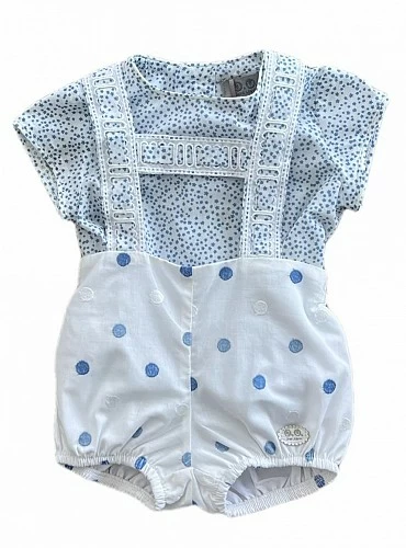 Set for boy. Bodysuit and blouse with embroidered bodoques