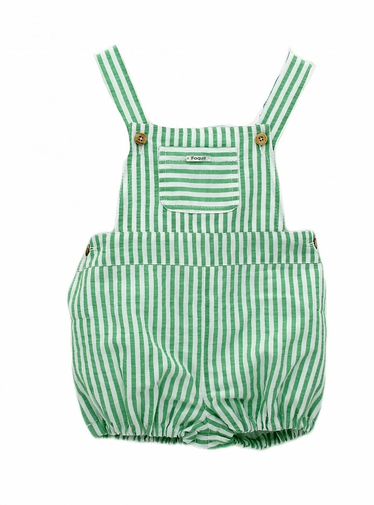 Set for boy. Striped overalls and blouse.