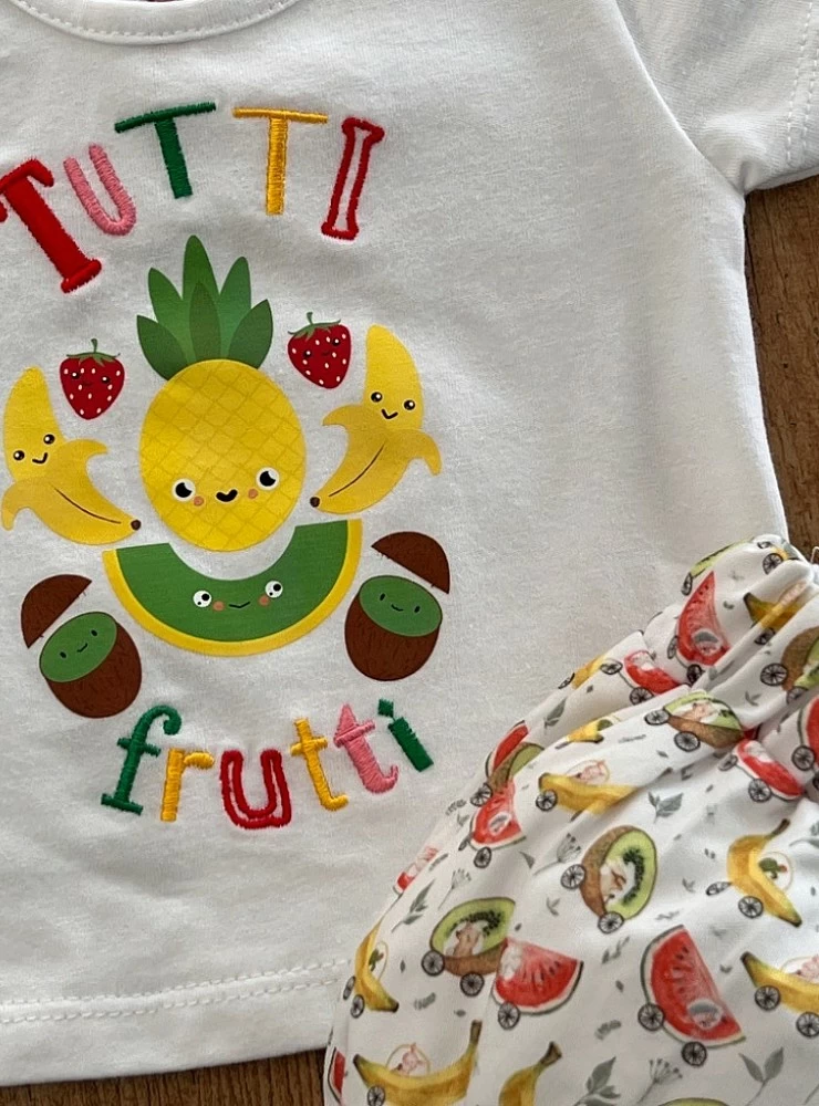 Set for kid collection tropical fruits