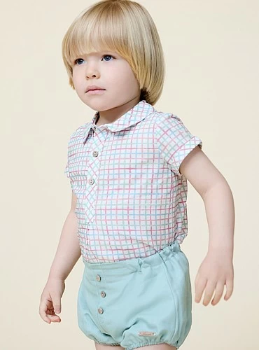 Shirt and bloomers for boys Prune Collection